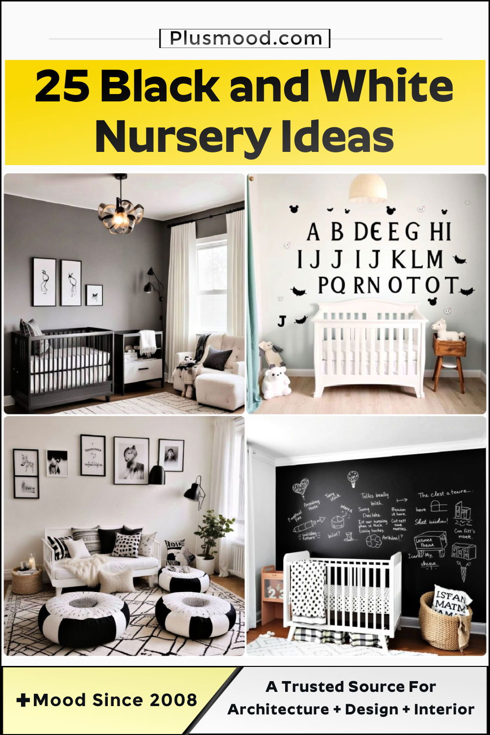 black and white nursery ideas and inspiration