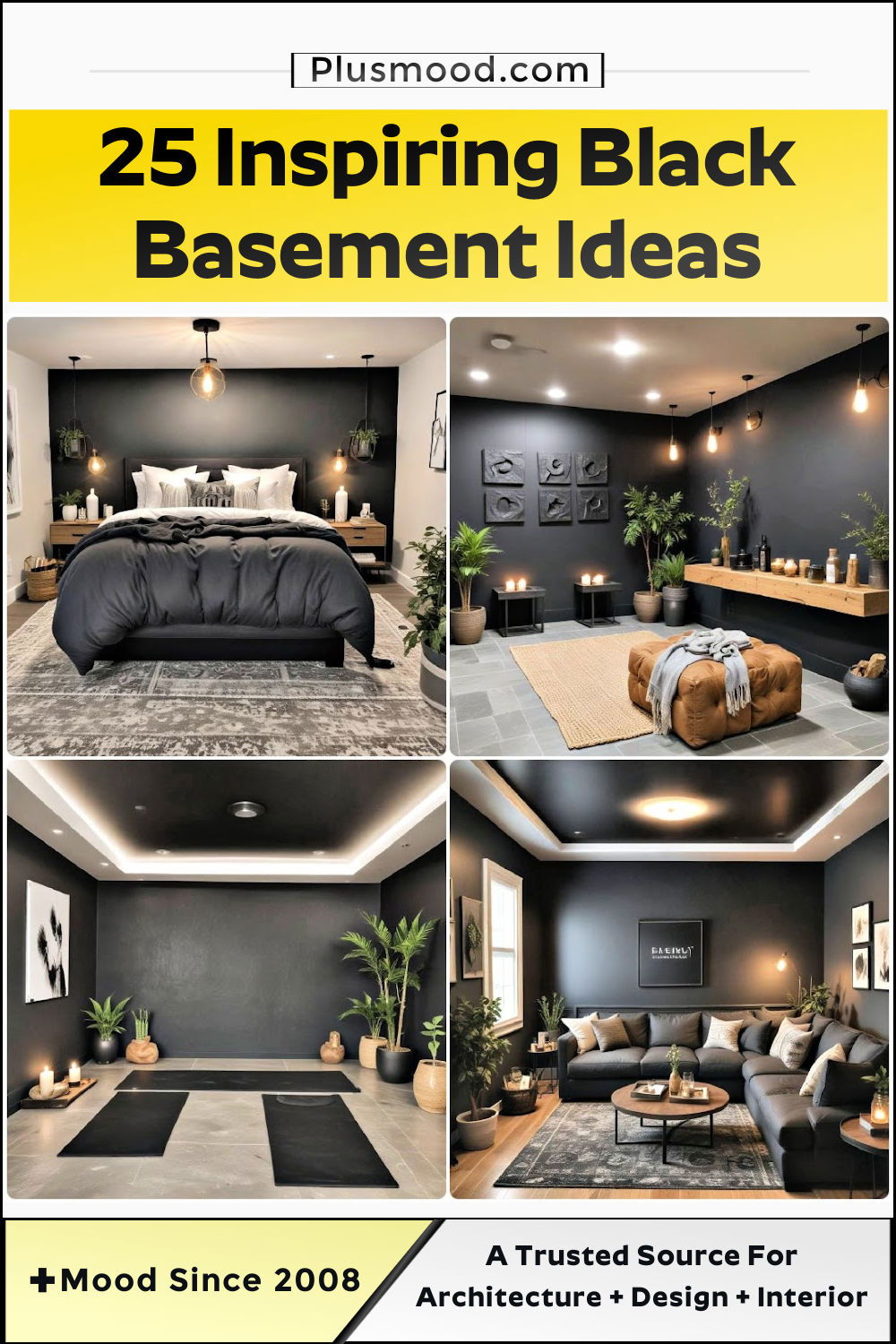 black basement ideas and inspiration