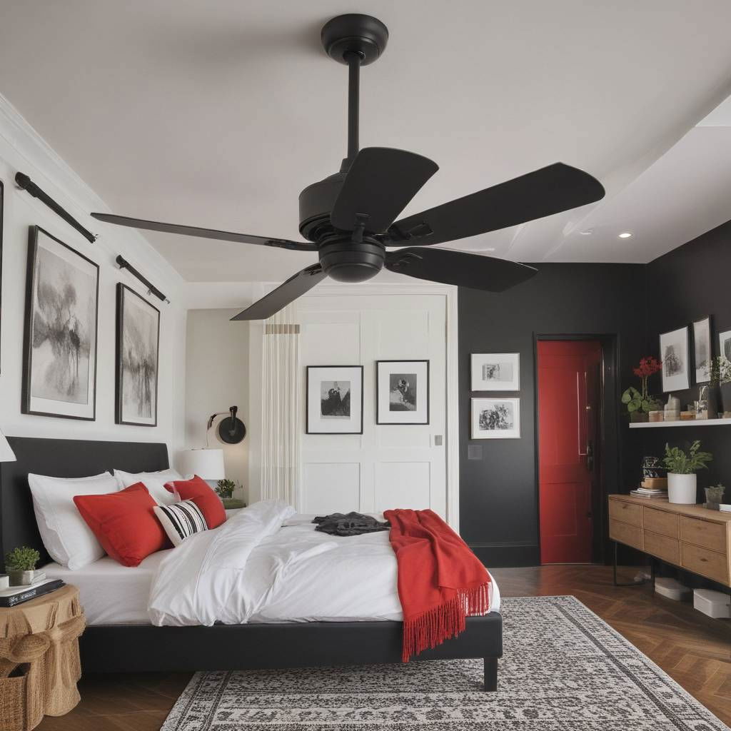 black ceiling fan