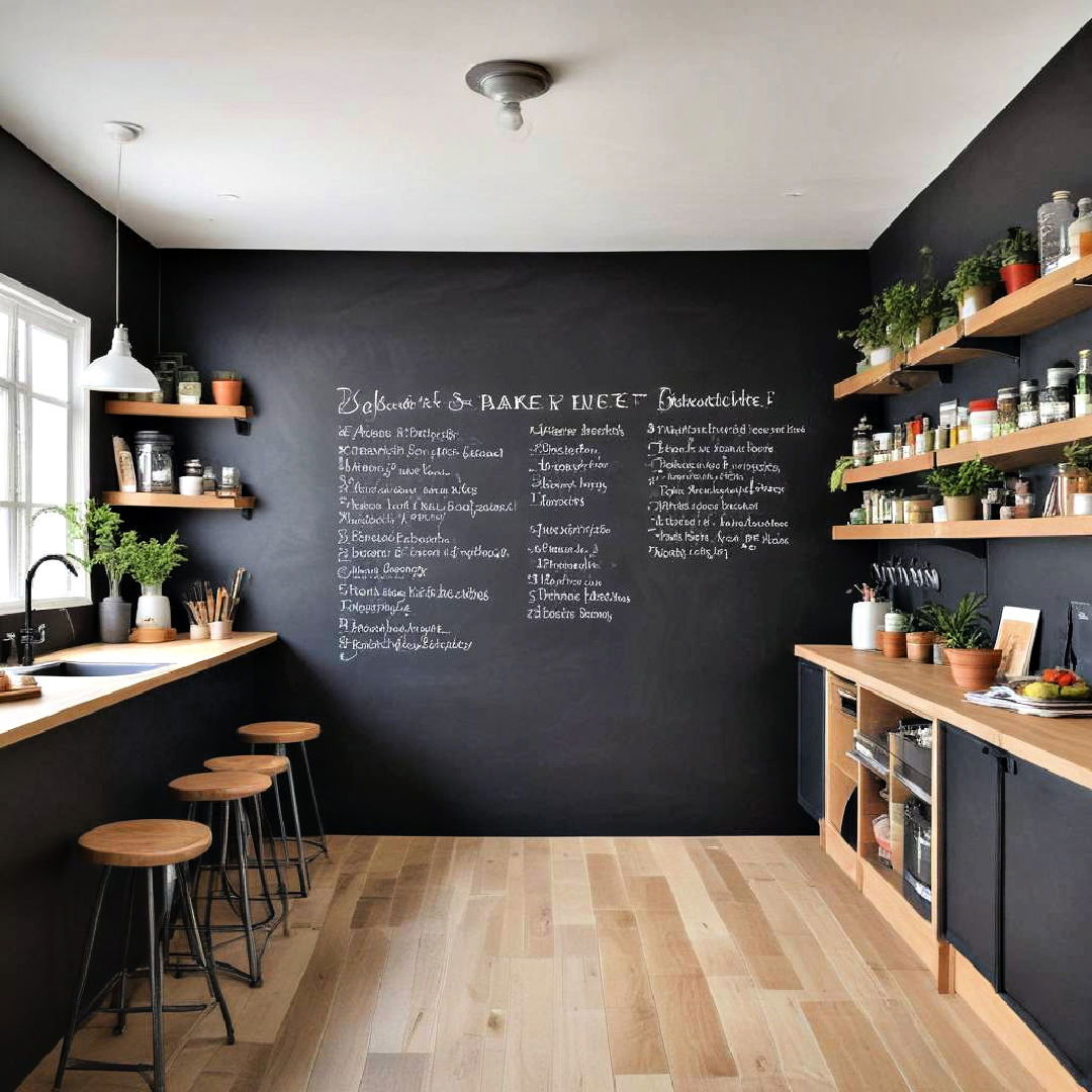 black chalkboard wall