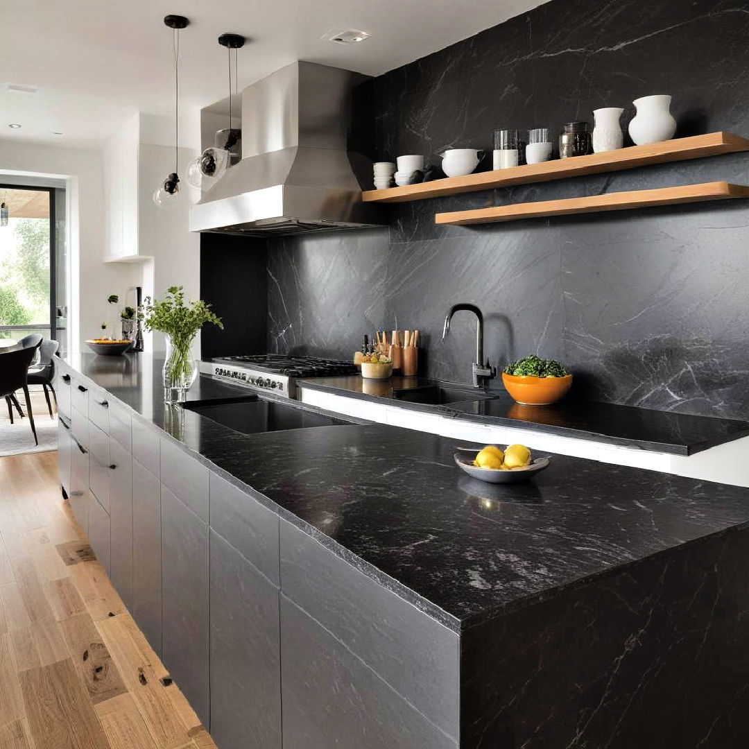 black countertops