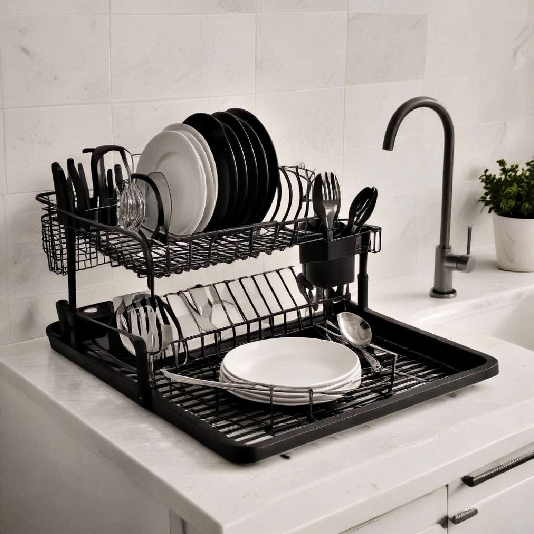 black dish rack