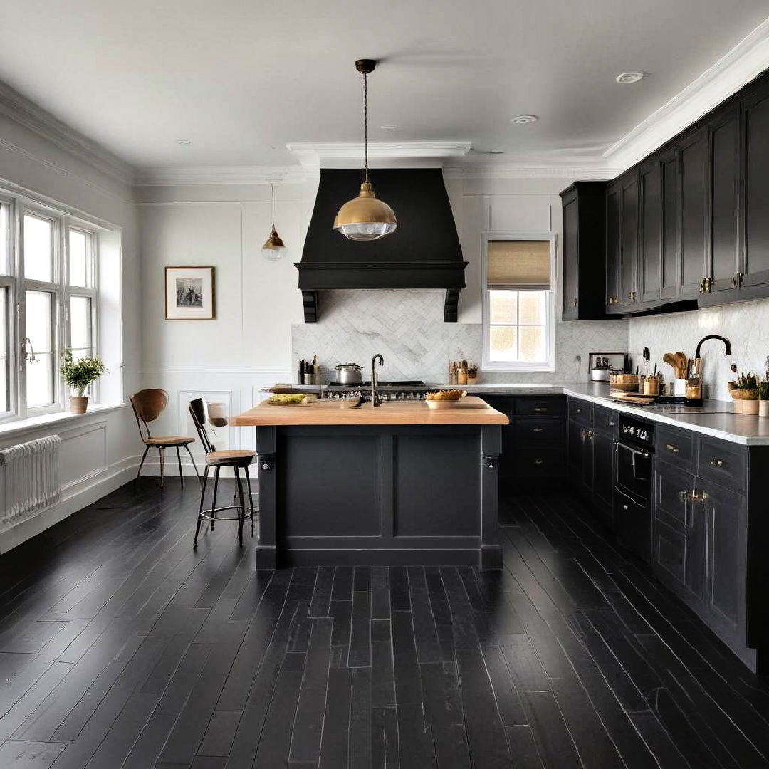 black flooring