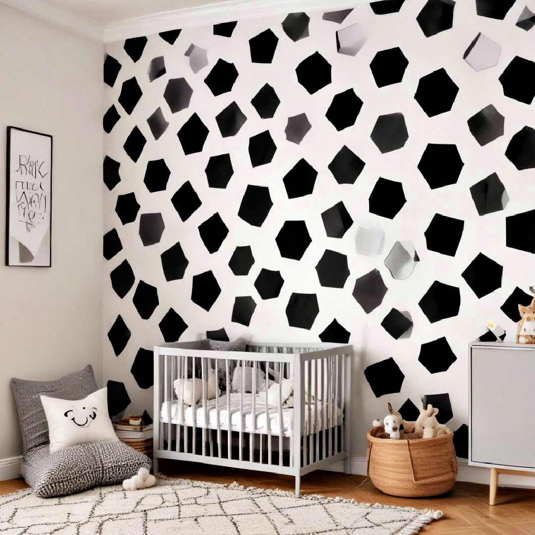 black geometric wall decals