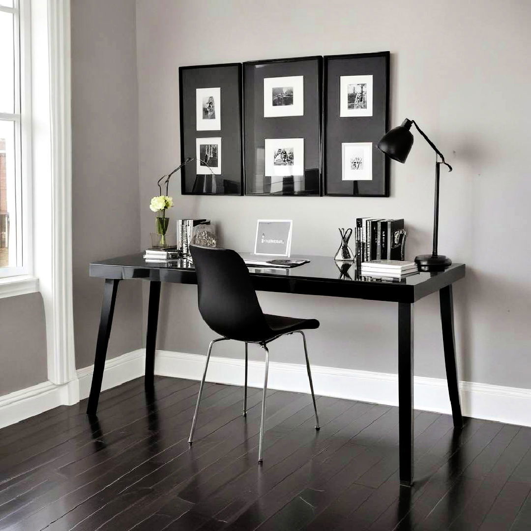 black glass desk for a modern edge