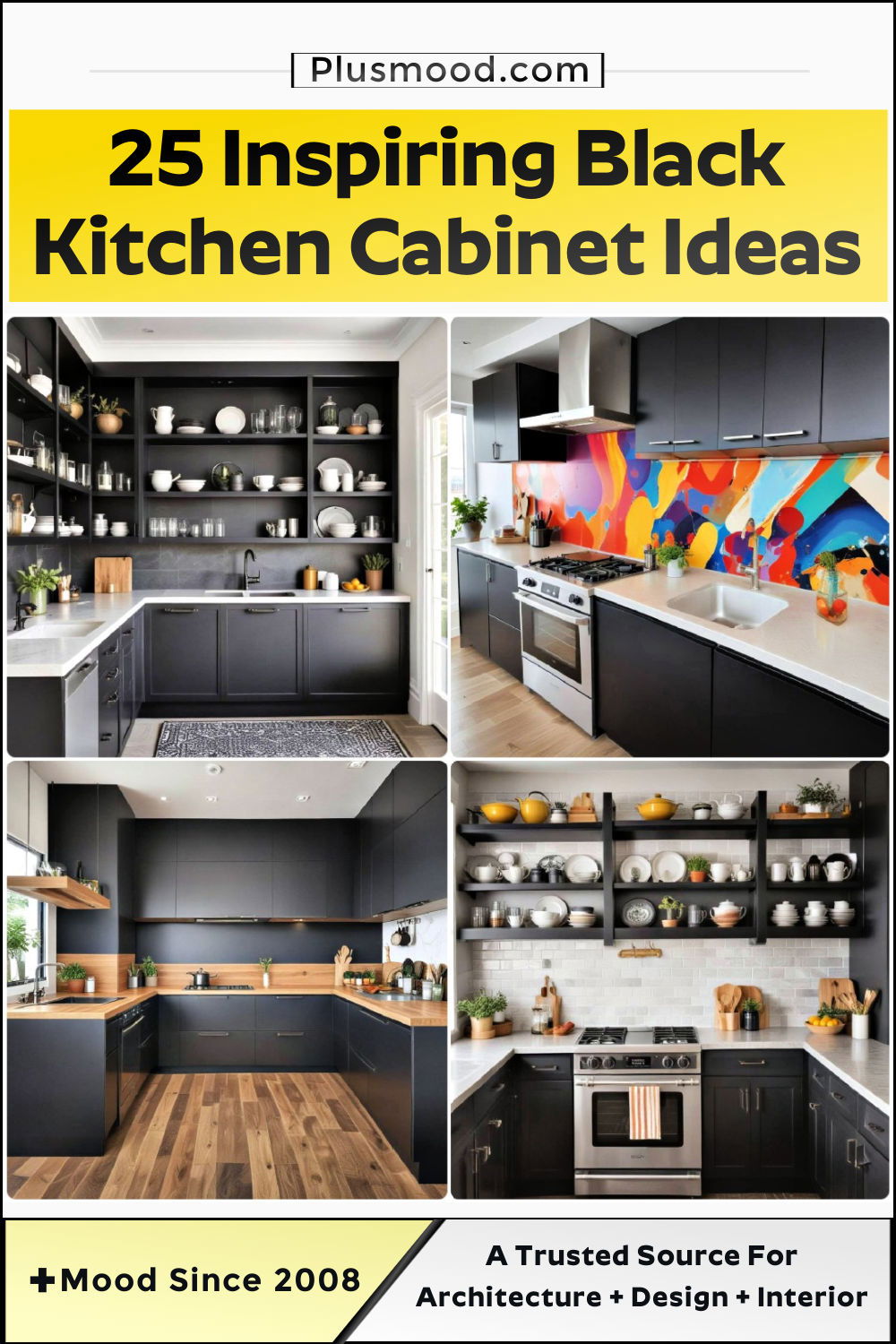 black kitchen cabinet ideas and inspiration