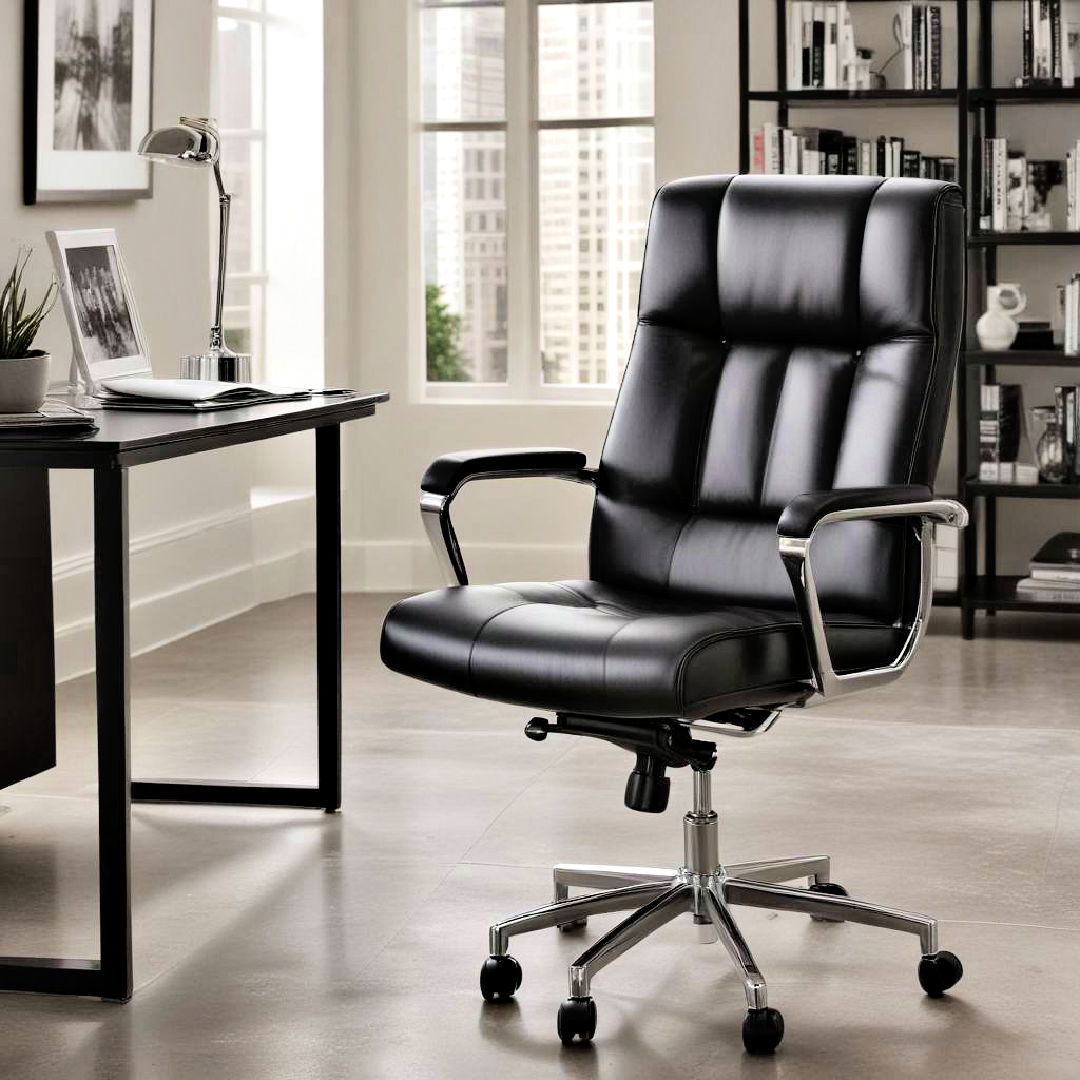 black leather office chair for comfort and style