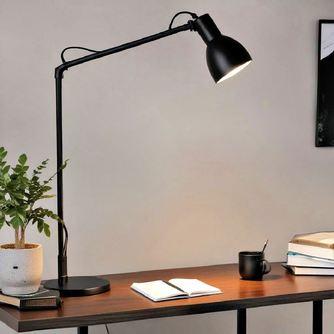 black metal desk lamp for a minimalist look