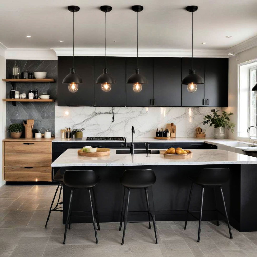 black pendant lighting