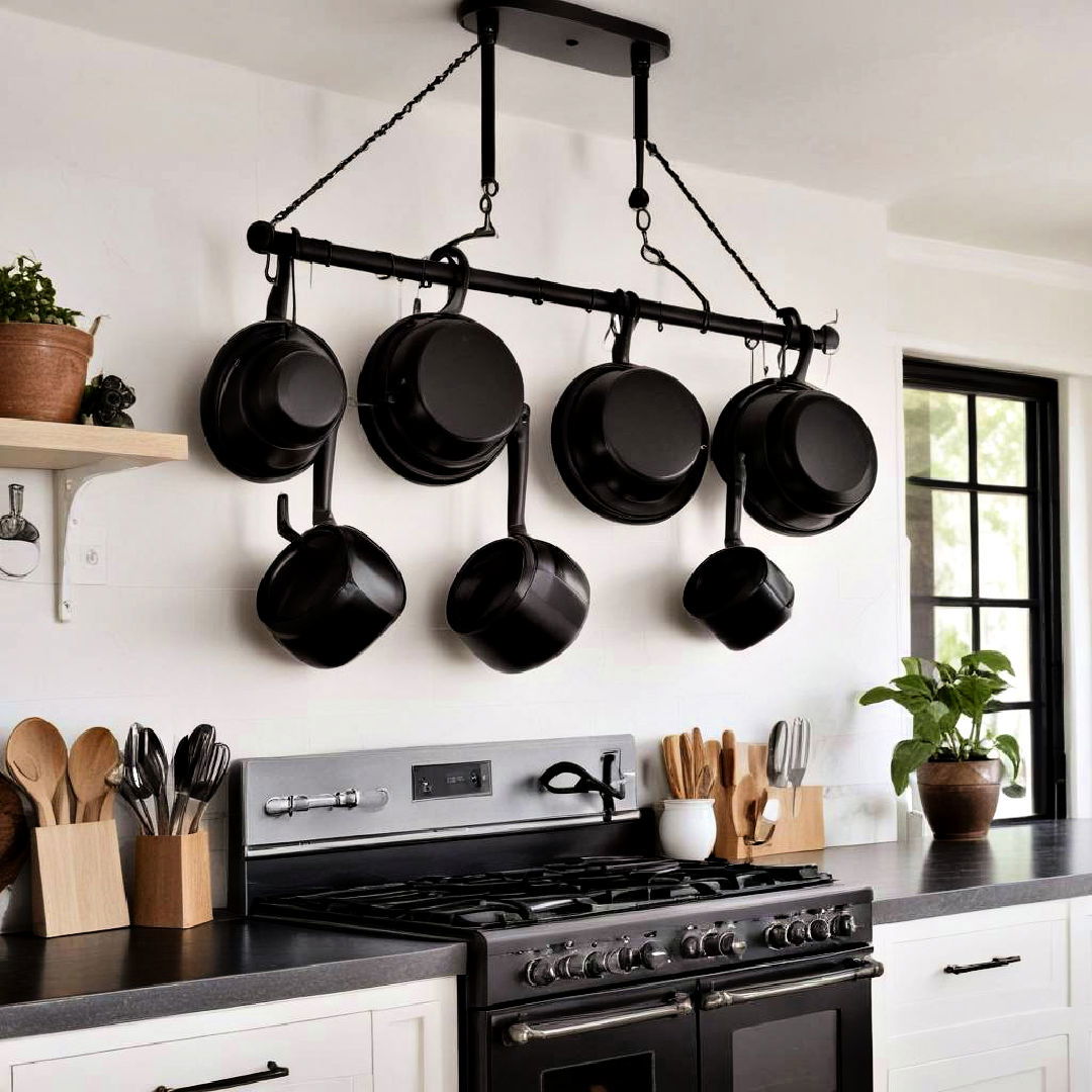 black pot rack