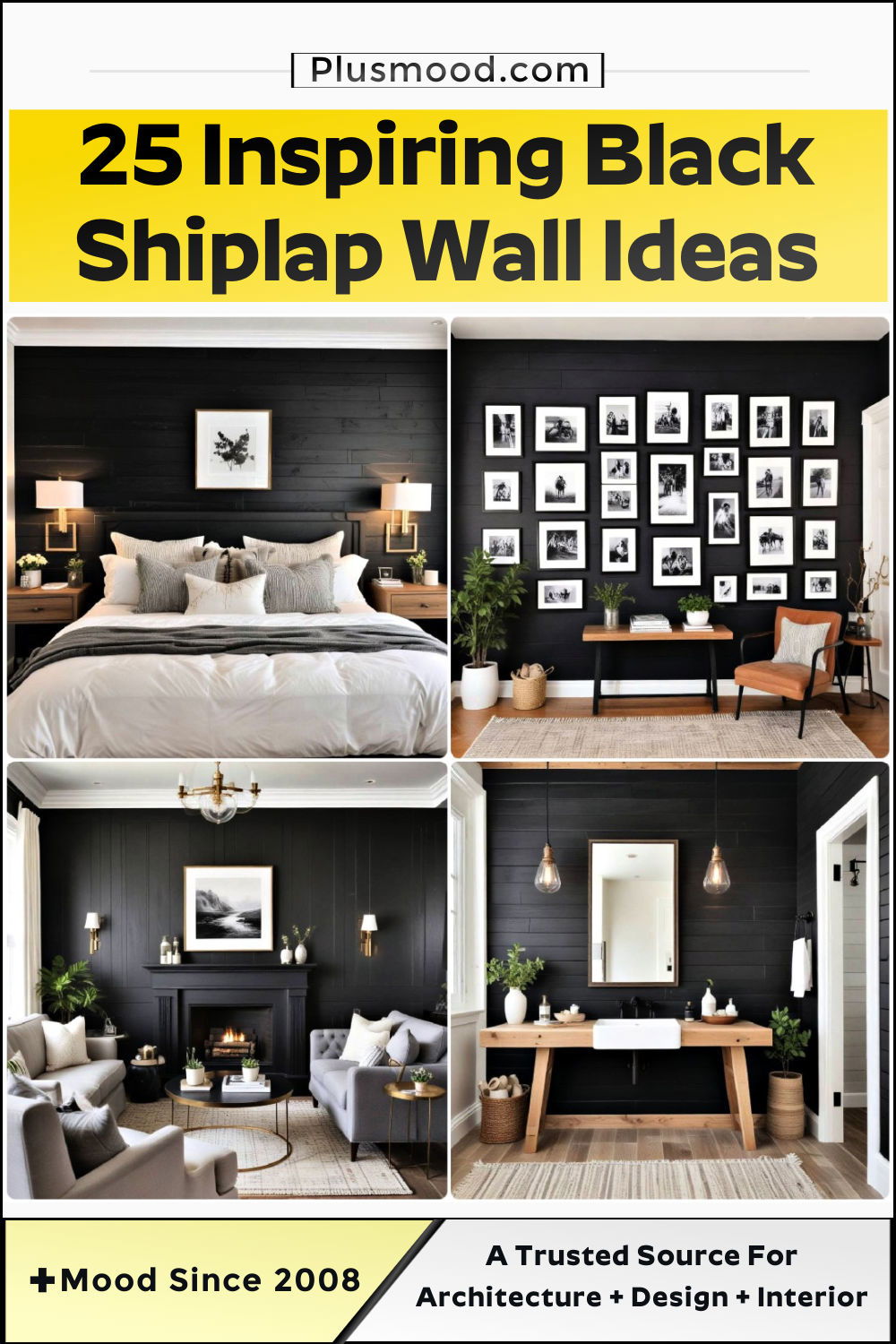 black shiplap wall ideas and inspiration