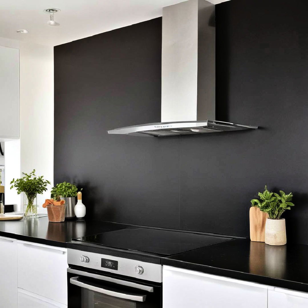 black splashback panels