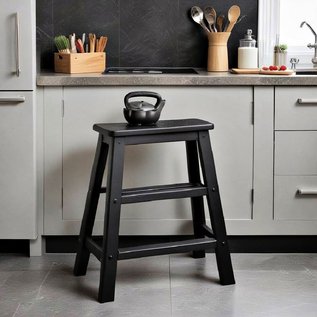 black step stool