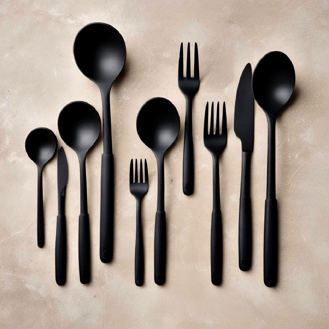 black utensils