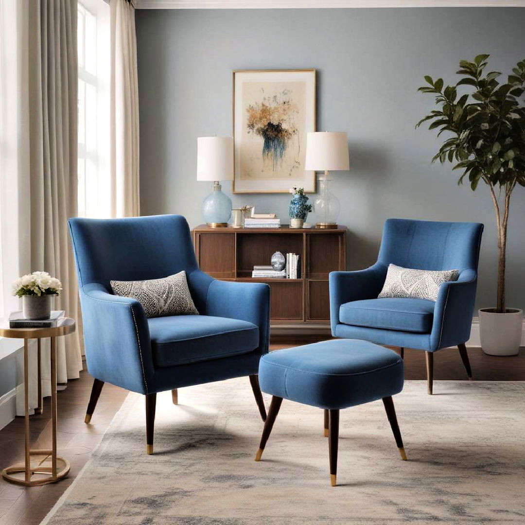 blue accent chairs