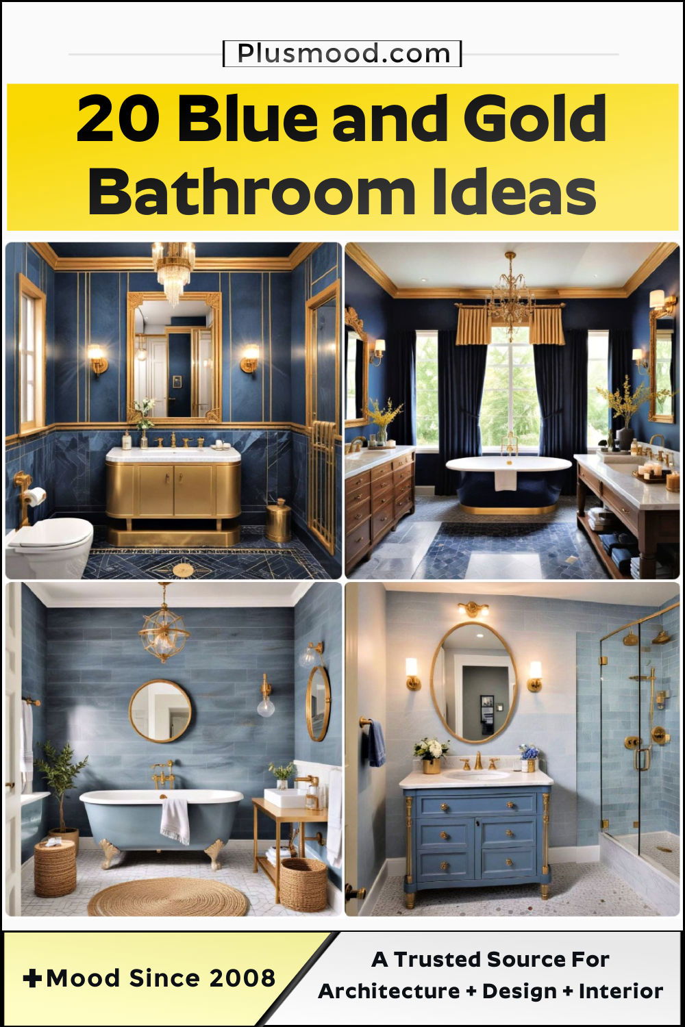 blue and gold bathroom ideas and inspiration