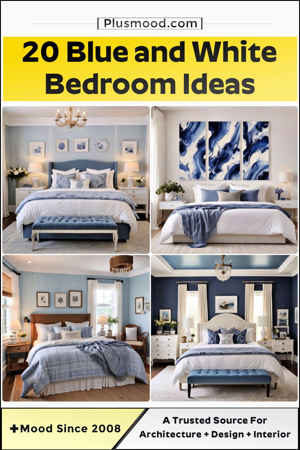 blue and white bedroom ideas and inspiration