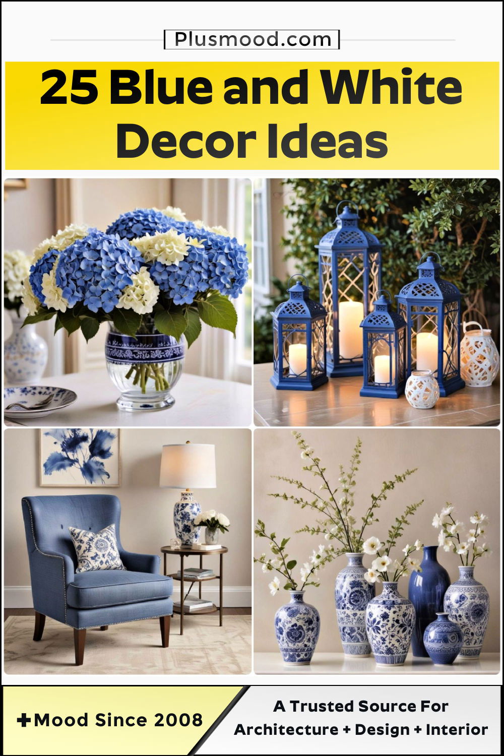 blue and white decor ideas and inspiration