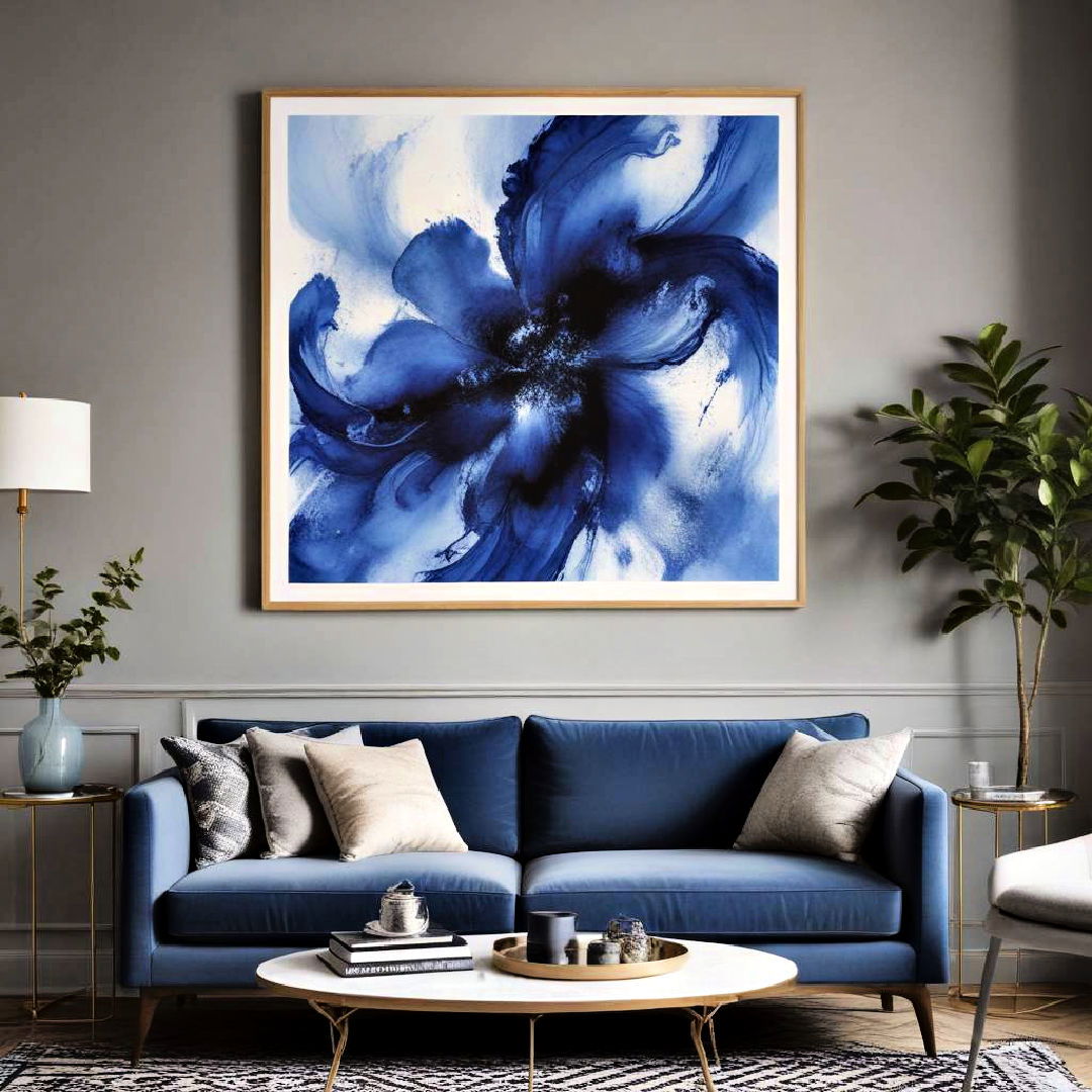 blue artwork or prints