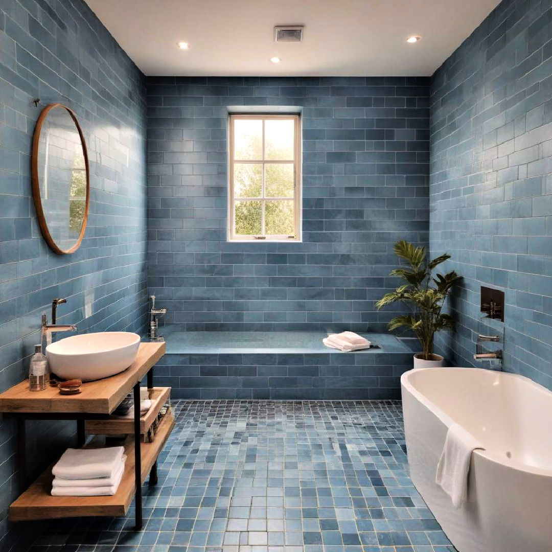 blue bathroom tiles