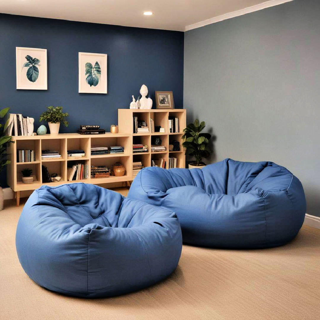 blue bean bag chairs