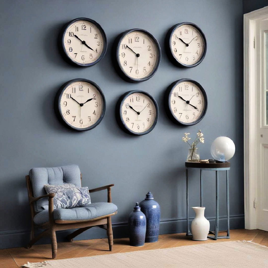 blue clocks