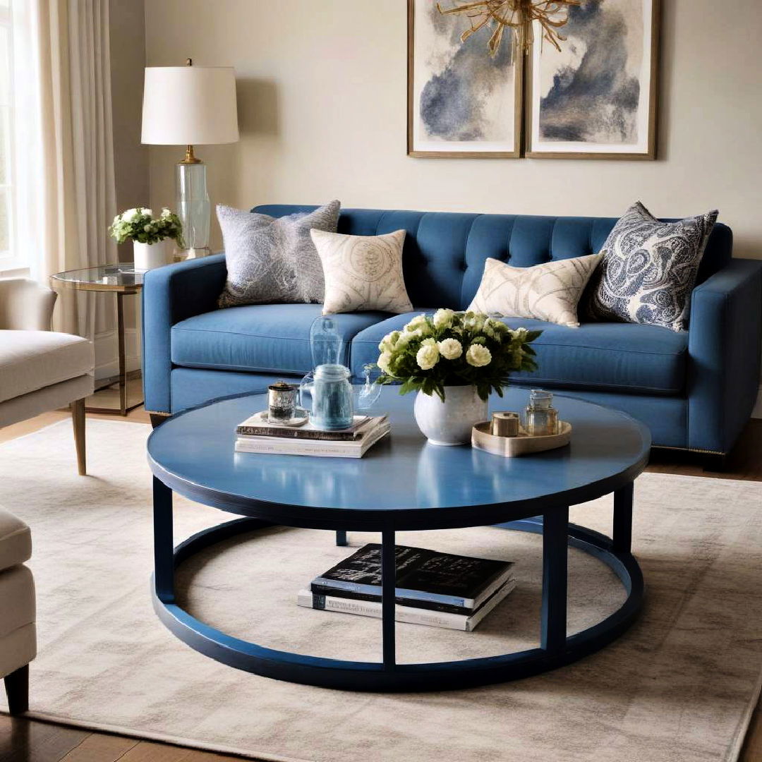 blue coffee table