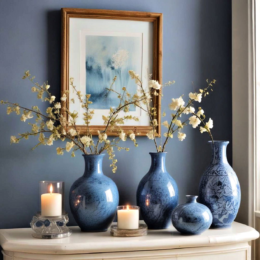 blue decorative accessories