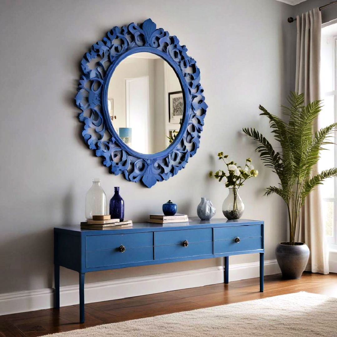 blue decorative mirrors