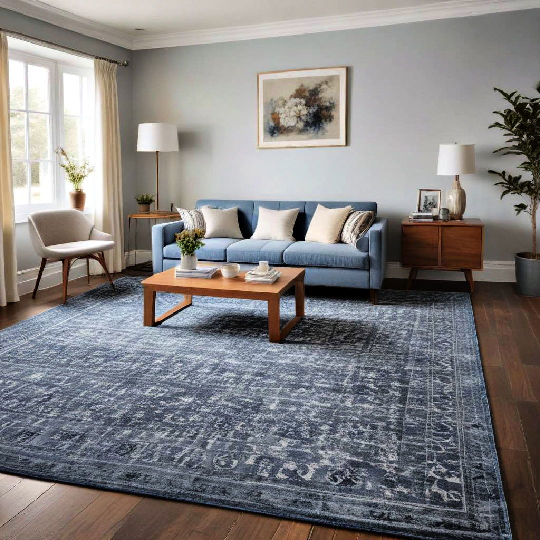 blue patterned rugs