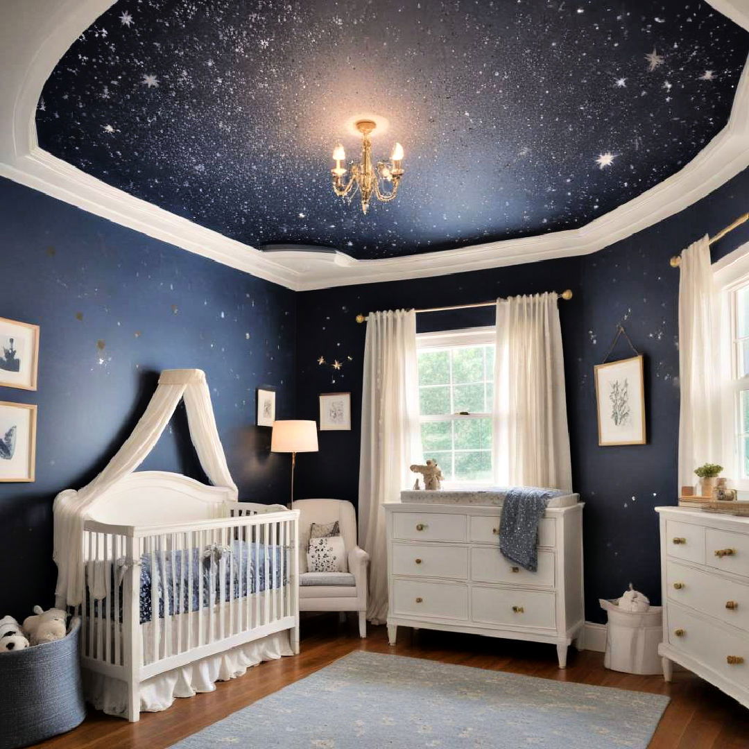 blue starry night ceiling