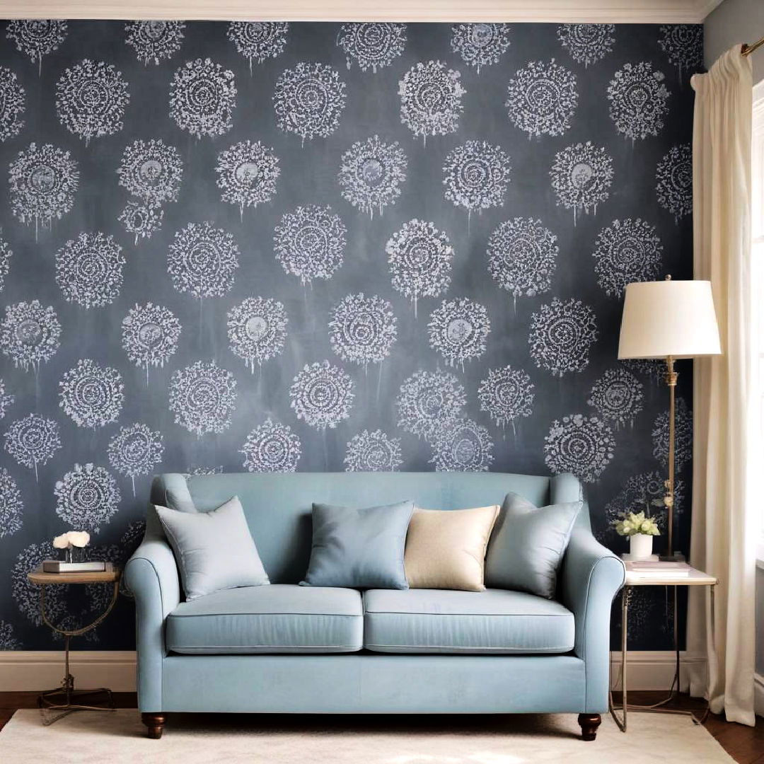 blue wall stencils