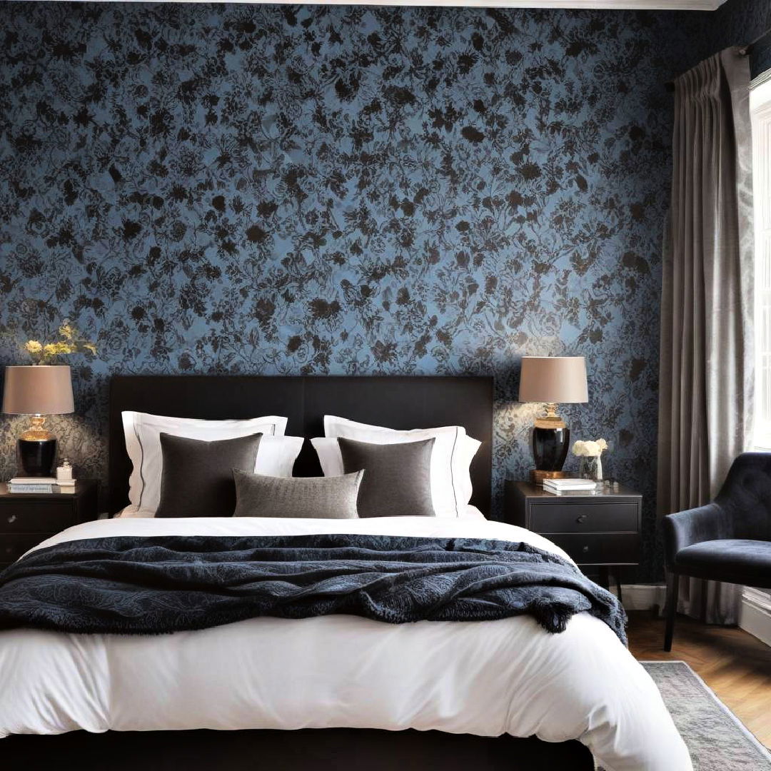 blue wallpapers with black patterns