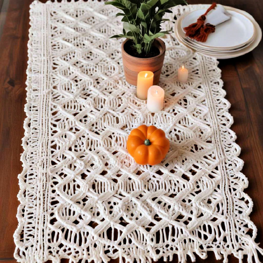 bohemian macramé runner