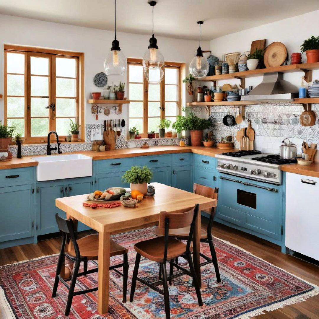 boho chic kitchen