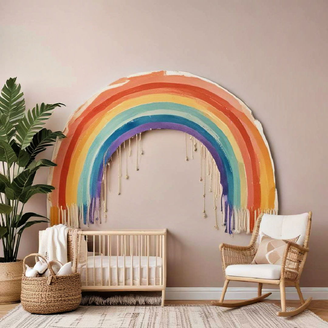 boho rainbow wall art