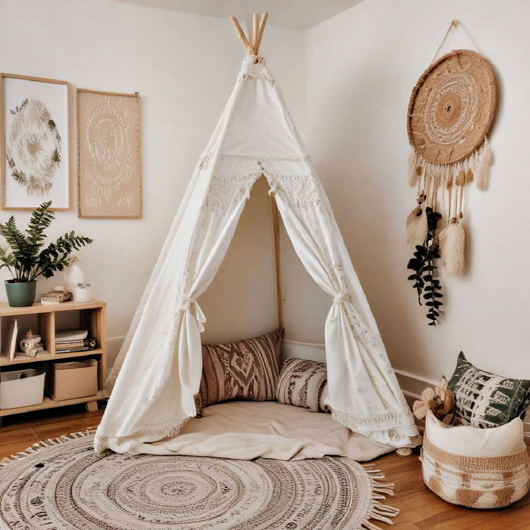 boho style play tent