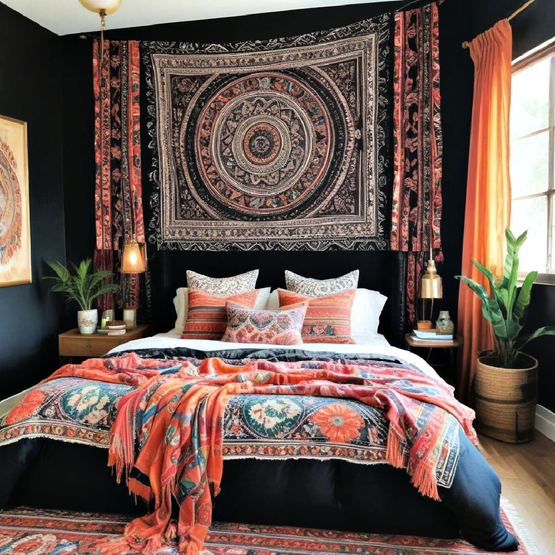 boho vibes with textiles