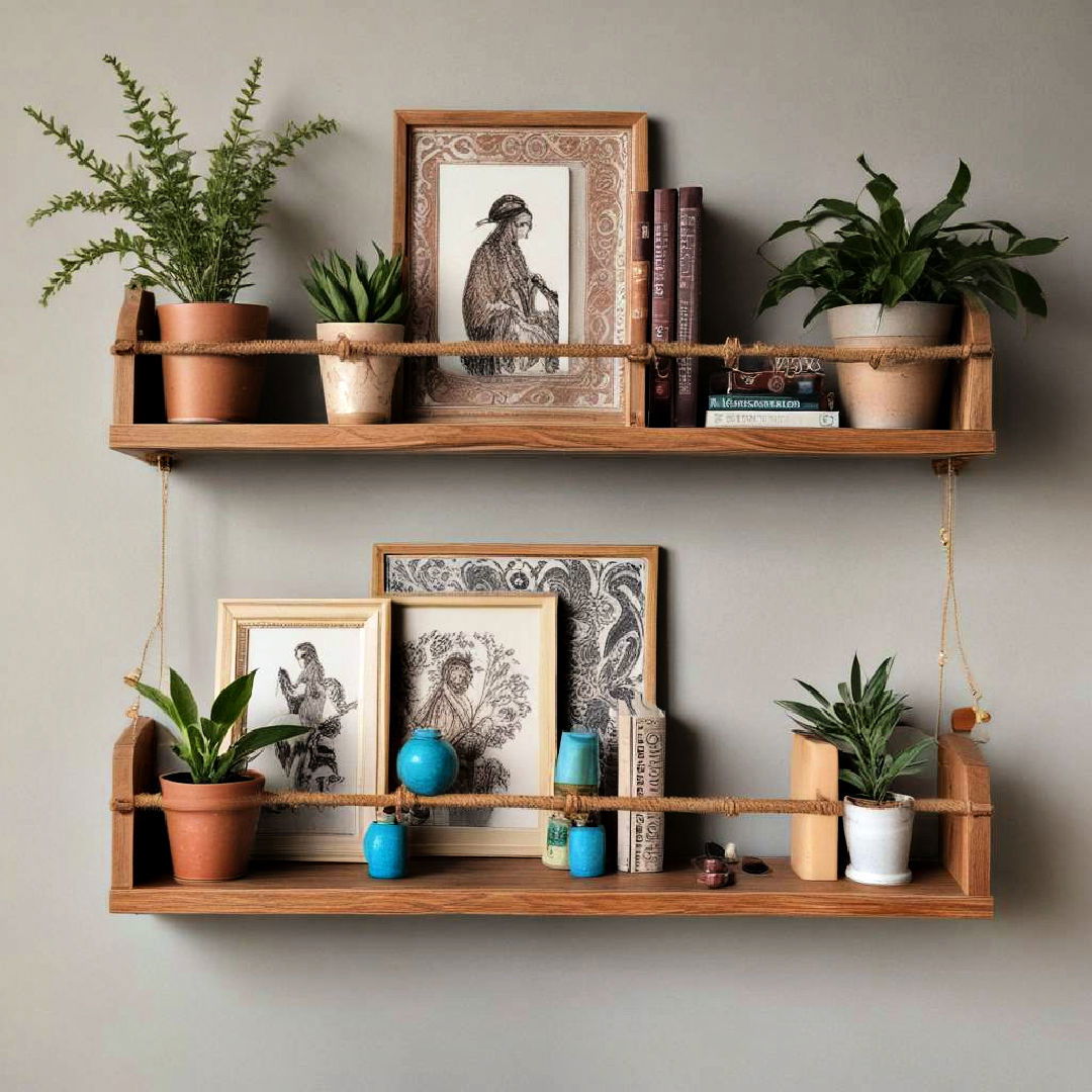 boho wall shelves