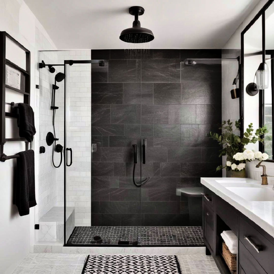 bold statement black showerheads