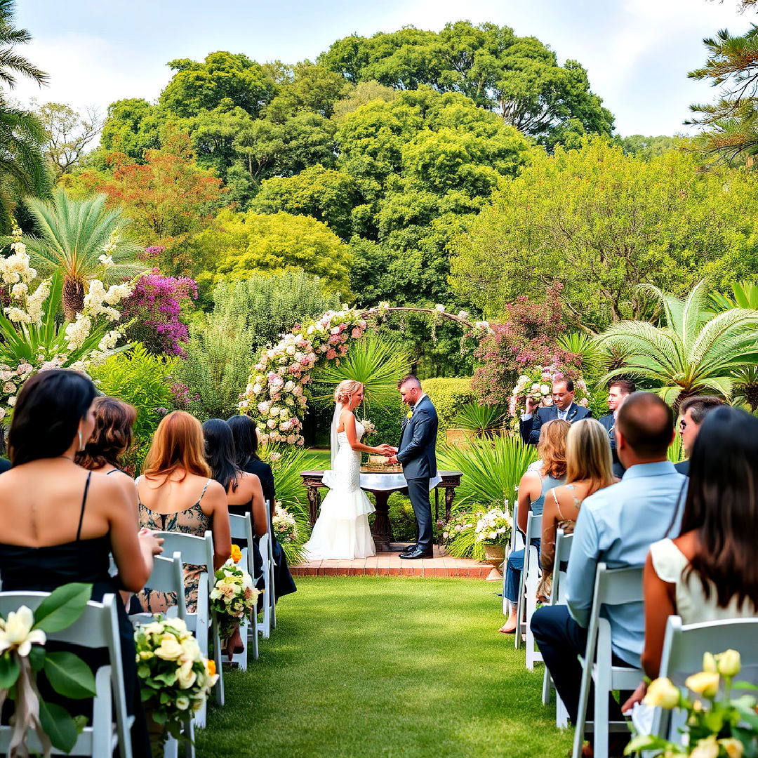 botanical garden ceremony Summer