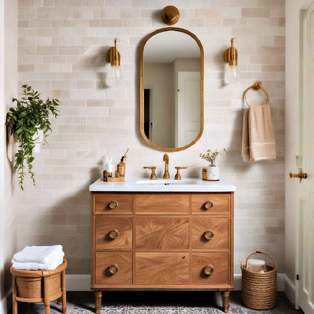 brass fixtures for a vintage touch