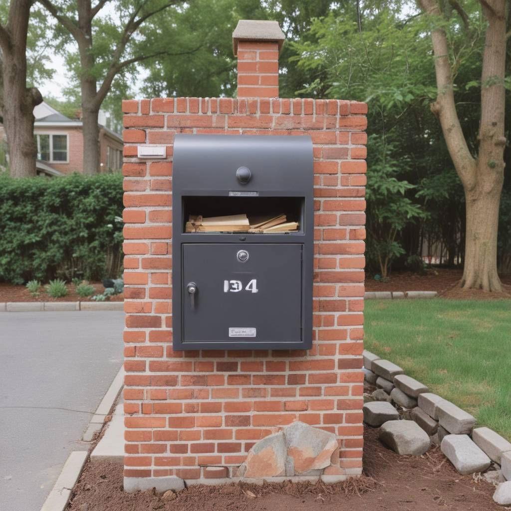 brick mailbox with built in storage