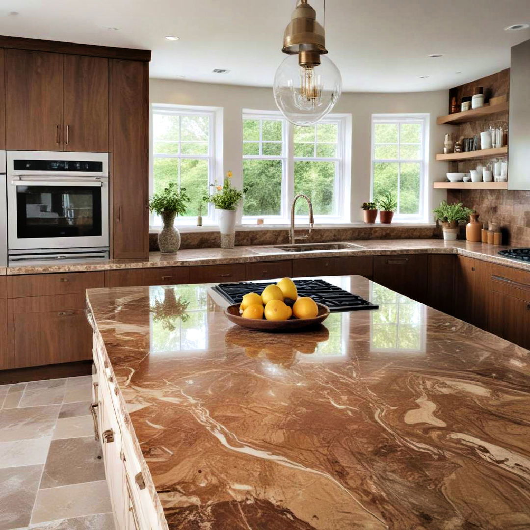 brown marble countertops