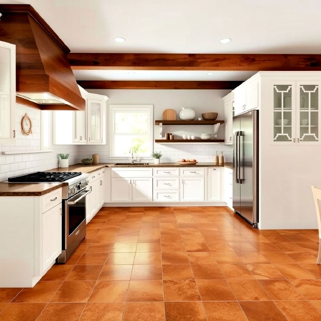 brown tile flooring