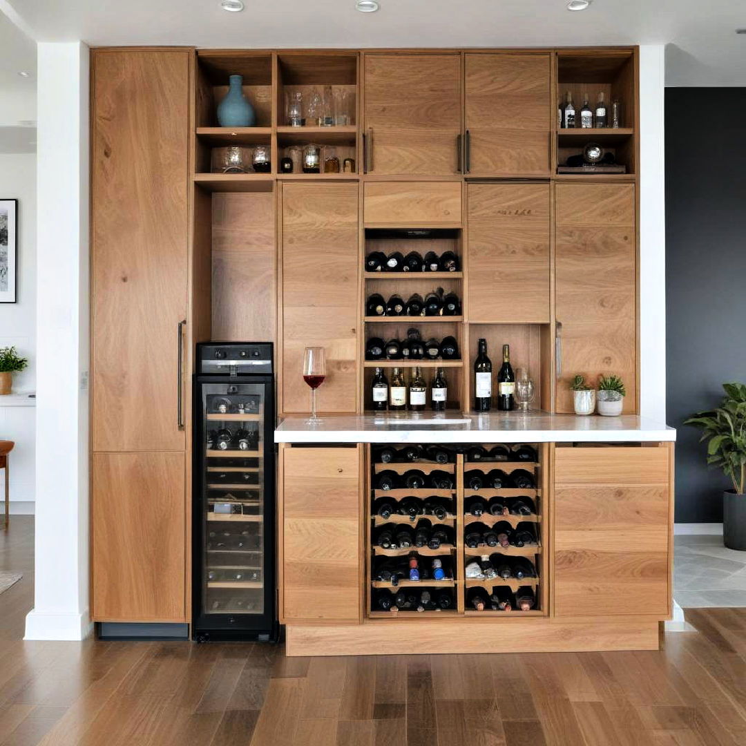 built in wine storage