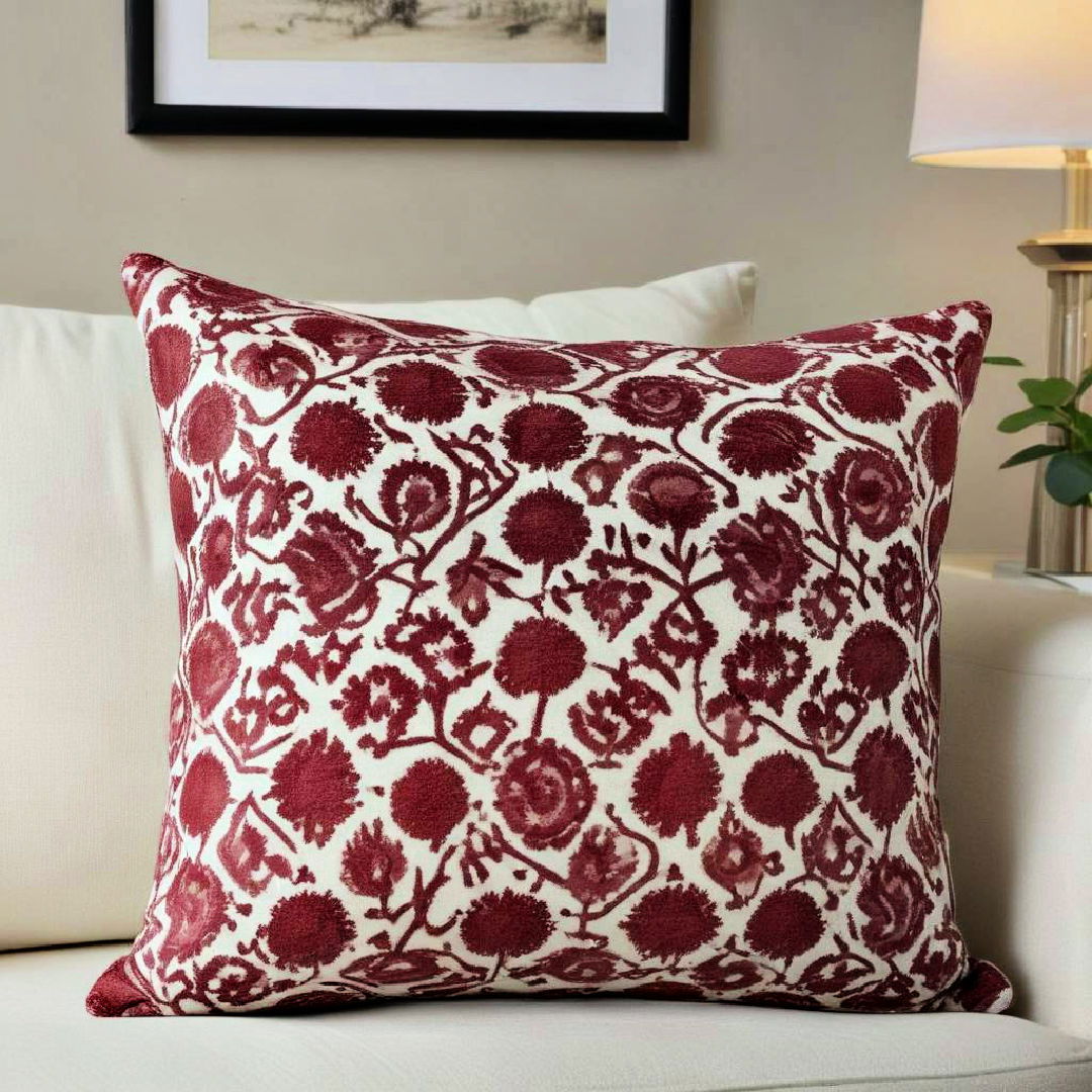 burgundy throw pillows for a quick update