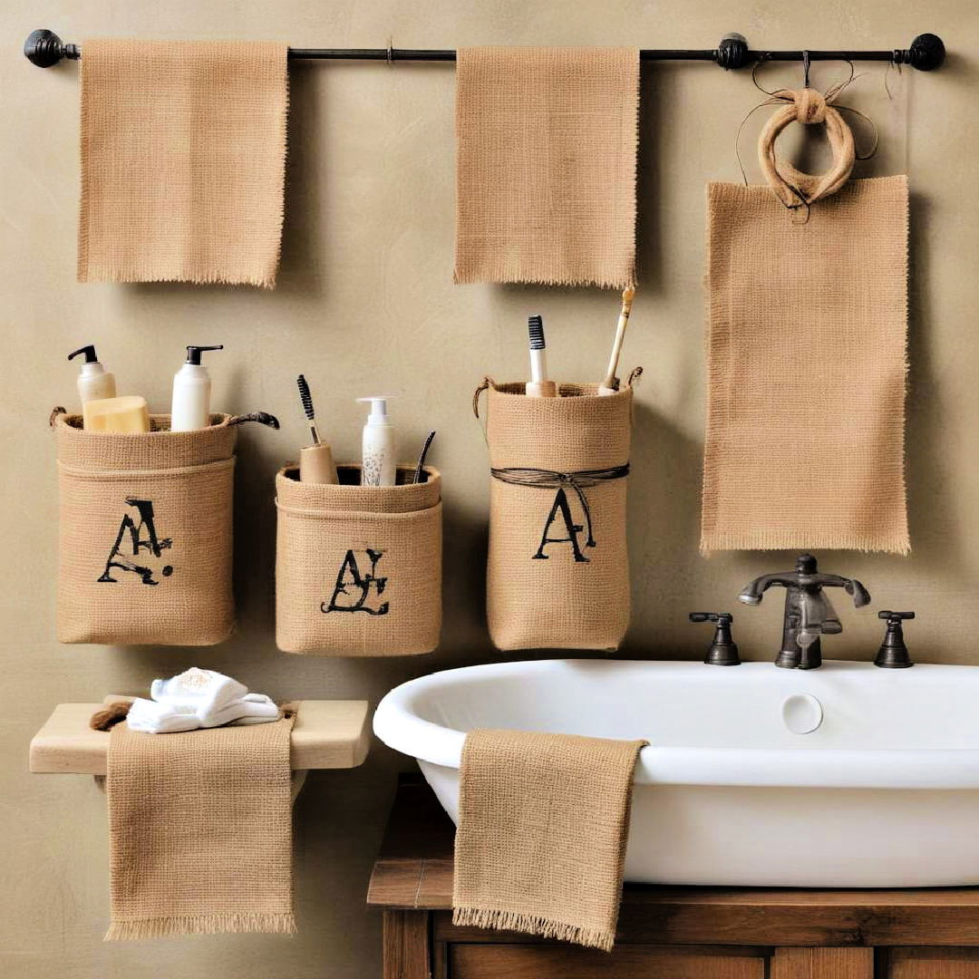 burlap accessories