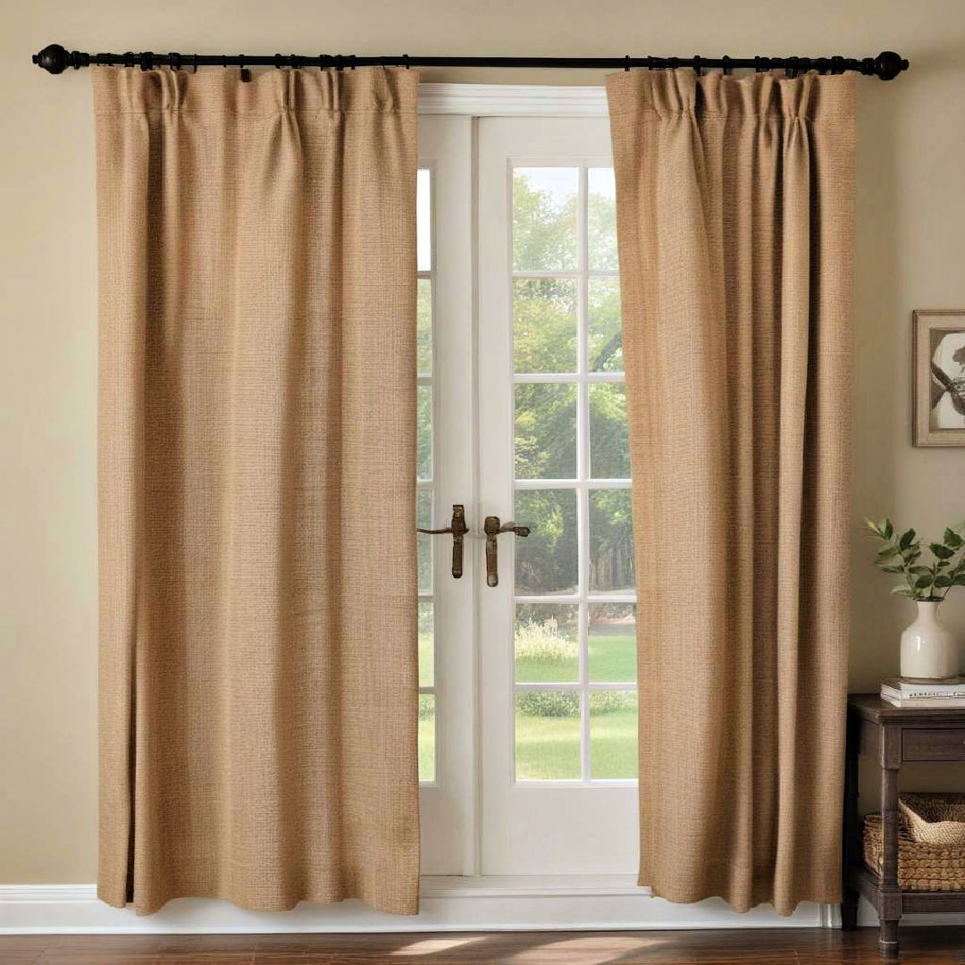 burlap curtains