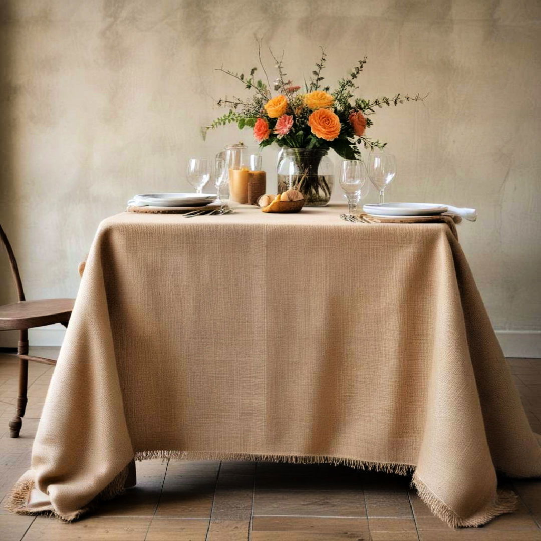 burlap tablecloths